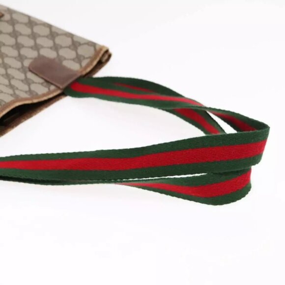 GUCCI GG Canvas Web Sherry Line Tote Bag PVC Beige 002 39 6487 Auth 91002 - Picture 8 of 16